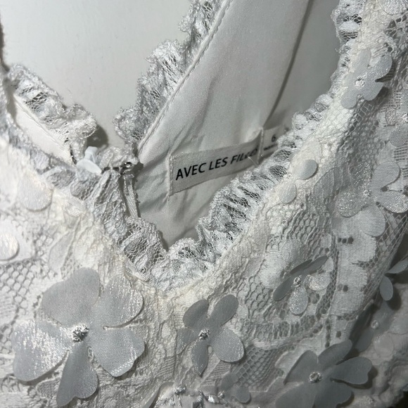 Avec Les Filles Women's Tiered Cutout Lace Minidress size 6 - Picture 9 of 16